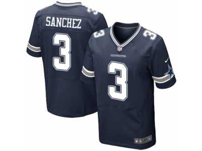 Men\'s Nike Dallas Cowboys #3 Mark Sanchez Elite Navy Blue Team Color NFL Jersey