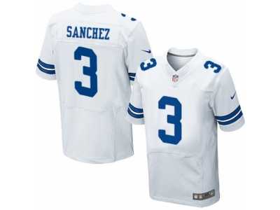 Men's Nike Dallas Cowboys #3 Mark Sanchez Elite White NFL Jersey