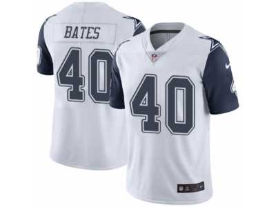 Men's Nike Dallas Cowboys #40 Bill Bates Elite White Rush NFL Jersey