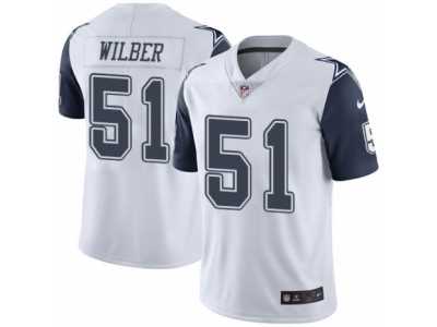 Men's Nike Dallas Cowboys #51 Kyle Wilber Elite White Rush NFL Jersey