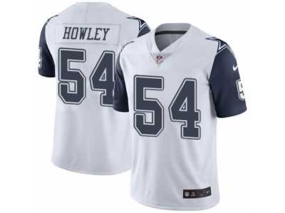 Men's Nike Dallas Cowboys #54 Chuck Howley Elite White Rush NFL Jersey