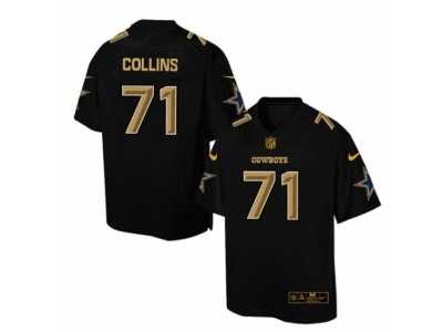 Men's Nike Dallas Cowboys #71 La'el Collins Elite Black Pro Line Gold Collection NFL Jersey