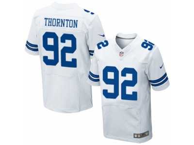 Men's Nike Dallas Cowboys #92 Cedric Thornton Elite White NFL Jersey
