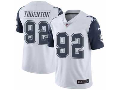 Men's Nike Dallas Cowboys #92 Cedric Thornton Elite White Rush NFL Jersey