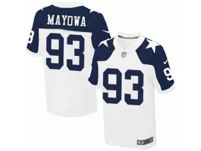 Men's Nike Dallas Cowboys #93 Benson Mayowa Elite White Throwback Alternate NFL Jersey