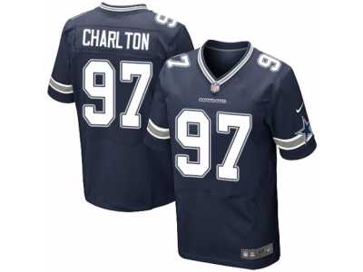 Men's Nike Dallas Cowboys #97 Taco Charlton Elite Navy Blue Team Color NFL Jersey