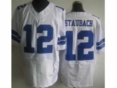 Nike Dallas Cowboys #12 R Staubach White Jerseys(Elite)