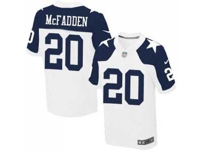Nike Dallas Cowboys #20 Darren McFadden White Thanksgiving Jerseys(Elite)
