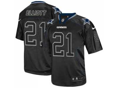 Nike Dallas Cowboys #21 Ezekiel Elliott Lights Out Black Men's Stitched NFL Elite Jersey