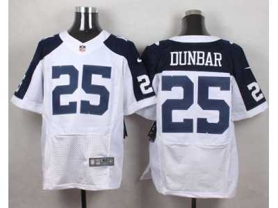 Nike Dallas Cowboys #25 Lance Dunbar White Thanksgiving Jerseys(Elite)