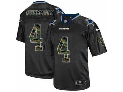 Nike Dallas Cowboys #4 Dak Prescott Black Men's Stitched NFL Elite Camo Fashion Jersey