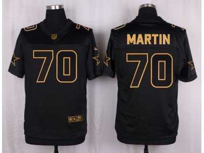 Nike Dallas Cowboys #70 Zack Martin Black Pro Line Gold Collection Jersey(Elite)