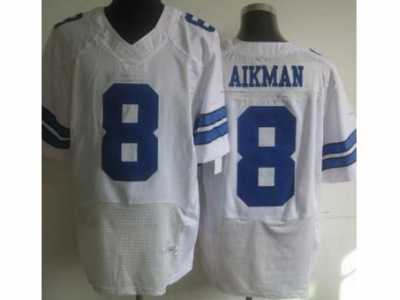 Nike Dallas Cowboys #8 Troy Aikman White Jerseys(Elite)