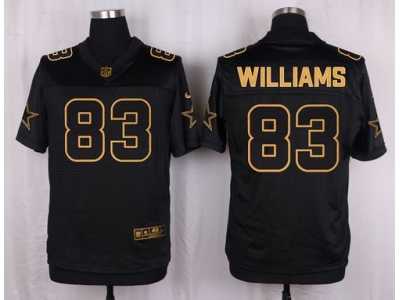 Nike Dallas Cowboys #83 Terrance Williams Black Pro Line Gold Collection Jersey(Elite)