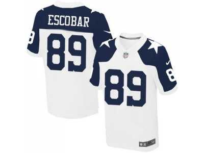 Nike Dallas Cowboys #89 Gavin Escobar White Thanksgiving Jerseys(Elite)