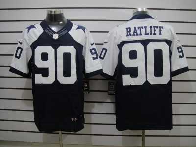 Nike Dallas Cowboys #90 Ratliff Blue Jerseys Thankgivings(Elite)
