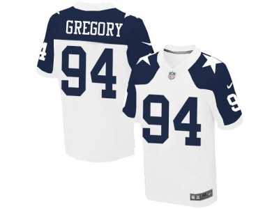 Nike Dallas Cowboys #94 Randy Gregory White Thanksgiving Jerseys(Elite)