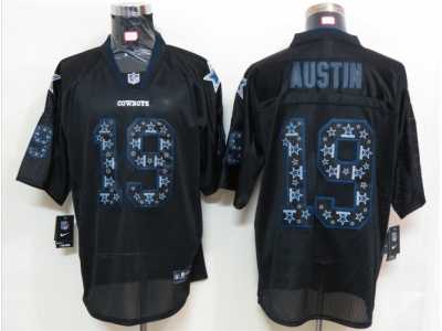 Nike NFL Dallas Cowboys #19 Miles Austin Black Jerseys[Lights Out Elite]