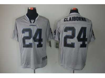 Nike NFL Dallas Cowboys #24 Morris Claiborne Grey Jerseys(Lights Out Elite)