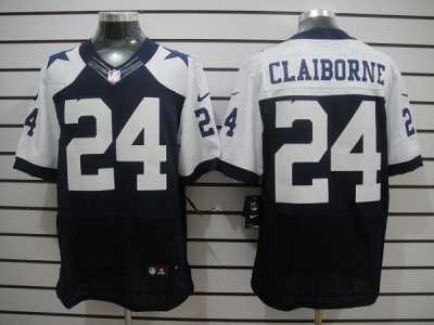 Nike NFL Dallas Cowboys #24 Morris Claiborne Thankgivings Blue Elite jerseys