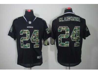 Nike NFL Dallas Cowboys #24 Morris Claiborne black jerseys[Camo Fashion Elite]
