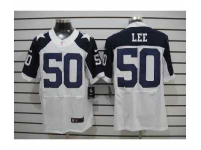 Nike NFL Dallas Cowboys #50 Sean Lee Thankgivings white jerseys[Elite]