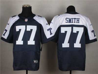 Nike NFL Dallas Cowboys #77 smith thankgiving blue jerseys(Elite)