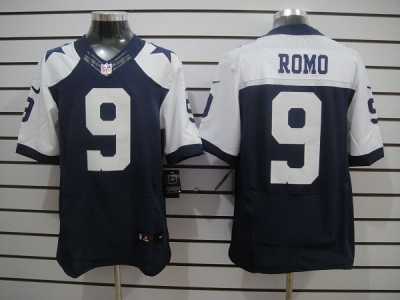 Nike NFL Dallas Cowboys #9 Tony Romo Thankgivings Blue Elite jerseys