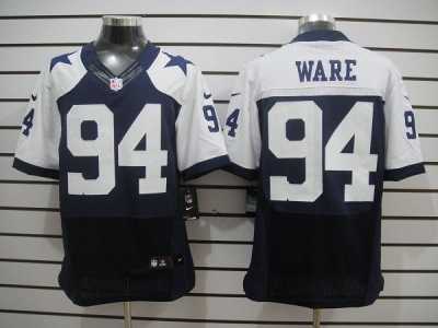 Nike NFL Dallas Cowboys #94 DeMarcus Ware Thankgivings Blue Elite jerseys