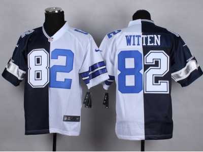 Nike Nike Dallas Cowboys #82 witten white blue-white Jerseys(Splite Elite)