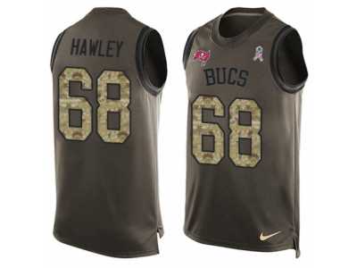 Men's Nike Tampa Bay Buccaneers #68 Joe Hawley Limited Green Salute to Service Tank Top NFL Jersey