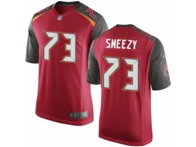Men's Nike Tampa Bay Buccaneers #73 J. R. Sweezy Game Red Team Color NFL Jersey