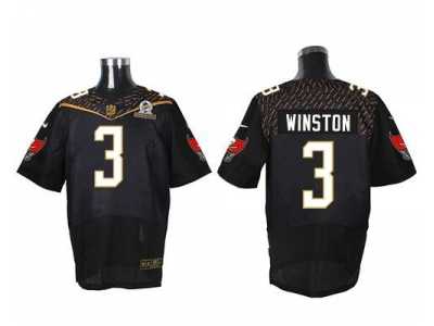 2016 Pro Bowl Nike Tampa Bay Buccaneers #3 Jameis Winston Black Jerseys(Elite)