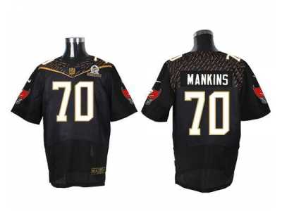 2016 Pro Bowl Nike Tampa Bay Buccaneers #70 Logan Mankins Black Jerseys(Elite)