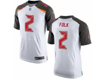 Men's Nike Tampa Bay Buccaneers #2 Nick Folk Elite White NFL Jersey