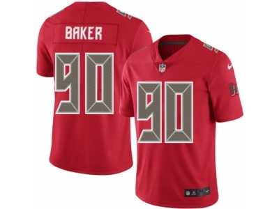 Men's Nike Tampa Bay Buccaneers #90 Chris Baker Elite Red Rush NFL Jersey