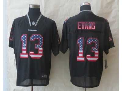 Nike Tampa Bay Buccaneers #13 Evans Black Jerseys(Elite USA Flag Fashion)