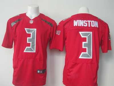 Nike Tampa Bay Buccaneers #3 Winston red Team Color Men's Stitched Jerseys(Elite)