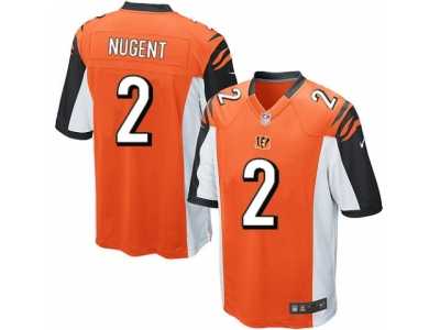 Men's Nike Cincinnati Bengals #2 Mike Nugent Game Orange Alternate NFL Jersey