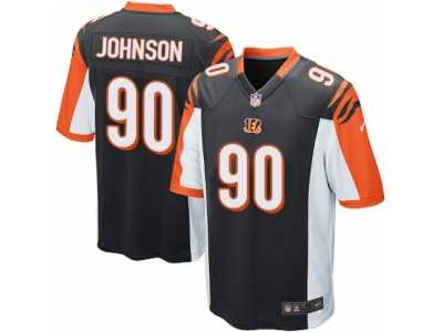 Men's Nike Cincinnati Bengals #90 Michael Johnson Game Black Team Color NFL Jersey