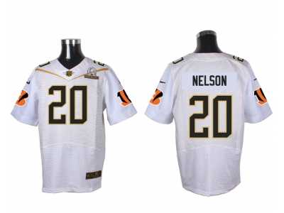 2016 PRO BOWL Nike Cincinnati Bengals #20 Reggie Nelson white jerseys(Elite)