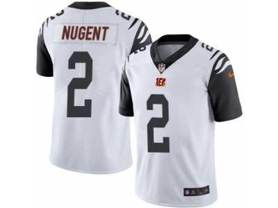 Men's Nike Cincinnati Bengals #2 Mike Nugent Elite White Rush NFL Jersey