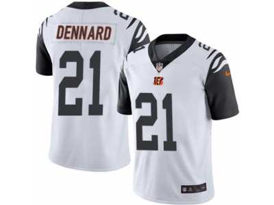 Men's Nike Cincinnati Bengals #21 Darqueze Dennard Elite White Rush NFL Jersey