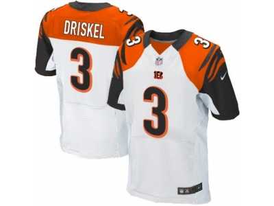 Men's Nike Cincinnati Bengals #3 Jeff Driskel Elite White NFL Jersey