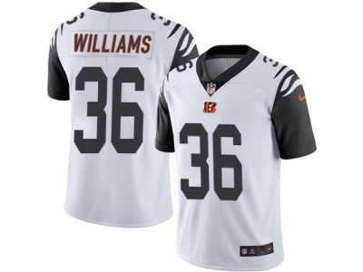 Men's Nike Cincinnati Bengals #36 Shawn Williams Elite White Rush NFL Jersey
