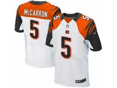 Men's Nike Cincinnati Bengals #5 AJ McCarron Elite White NFL Jersey