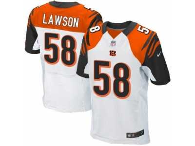 Men's Nike Cincinnati Bengals #58 Carl Lawson Elite White NFL Jersey