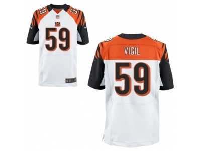 Men's Nike Cincinnati Bengals #59 Nick Vigil Elite White NFL Jersey