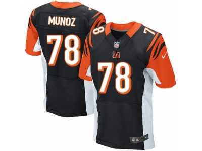 Men's Nike Cincinnati Bengals #78 Anthony Munoz Elite Black Team Color NFL Jersey