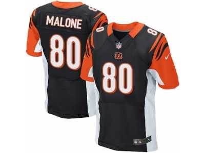 Men's Nike Cincinnati Bengals #80 Josh Malone Elite Black Team Color NFL Jersey